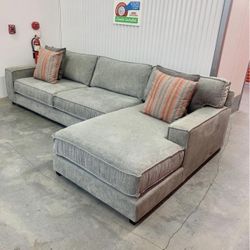 Comfortable Gray  Sectional