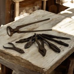 Antique Blacksmith Tool Lot Farrier Hoof Nippers Pliers Spaulding Steel - Coll