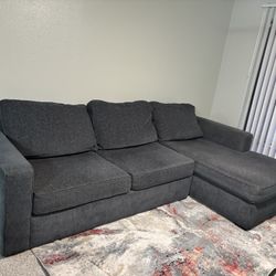 Living Spaces Blue Sectional