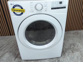 LG 7.4 cu. ft. Stackable Electric Front Load Dryer with Sensor Dry, Reversible Door, Vented (DLE3400WL-D-H779)