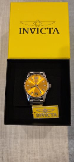 Invicta Men's Watch Celestial Yellow Dial Silver 