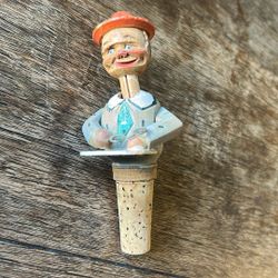 German hand carved bottle stopper wooden