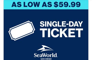 2 Seaworld Tickets 50 for 2