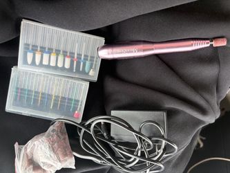 Nail drill and files with charger barely use