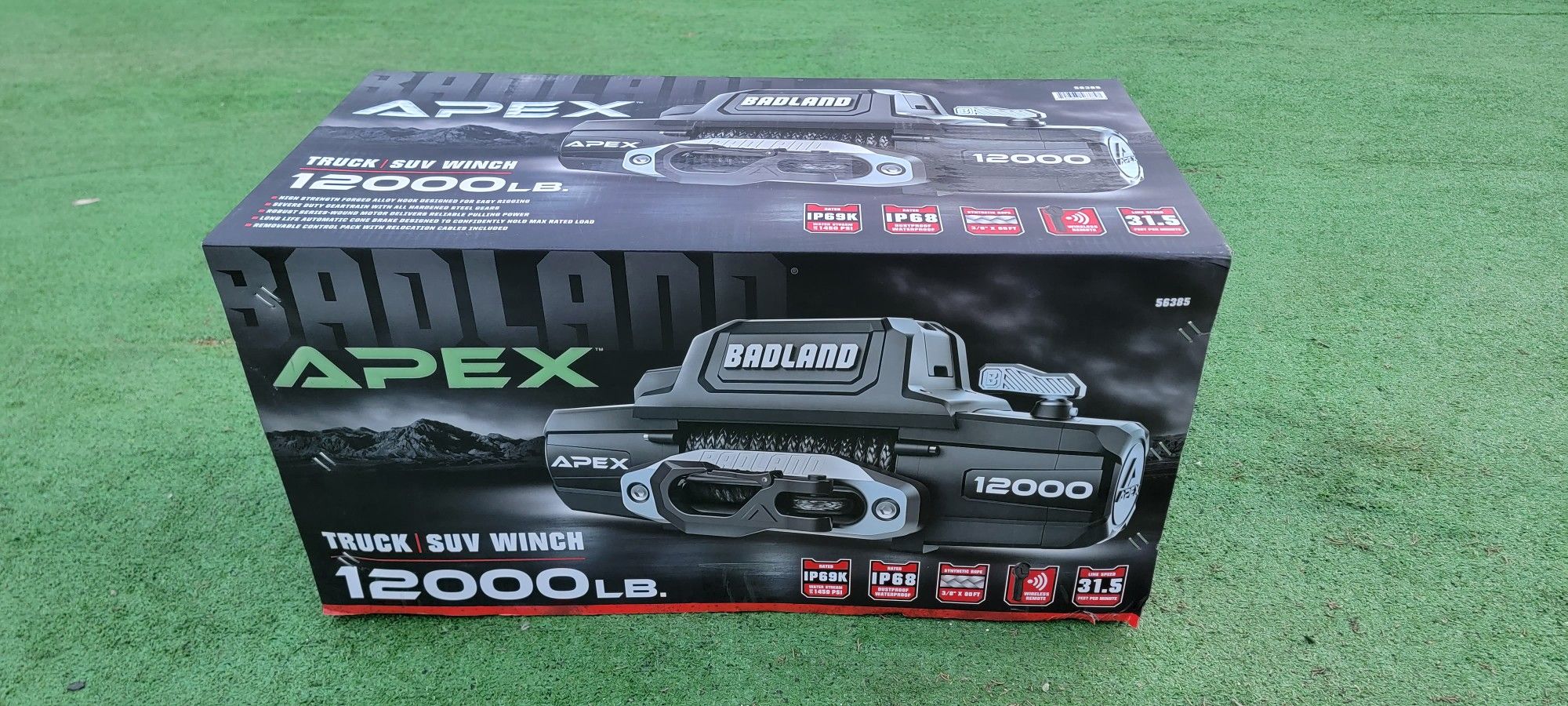 Badland Apex 12000 Lb Winch Synthetic Line Ip 68 Waterproof Off Road 4x4 Rzr Jeep Chevy Truck Suv Winch New In Box Alloy Forged Jaladora Azusa Gorman 