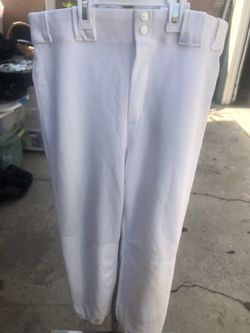 Three baseball pants, 1-White Med, 2-Large (White&Gray)