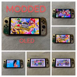 NINTENDO SWITCH OLED MOD with 125 SWITCH GAMES Including over 7500 RETRO ARCADE GAMES