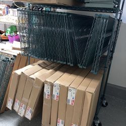 Commercial Epoxy coated heavy duty wire shelving brand new in box price reduced 