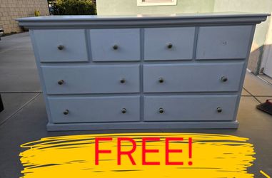 FREE!  8-Drawer Wood Dresser