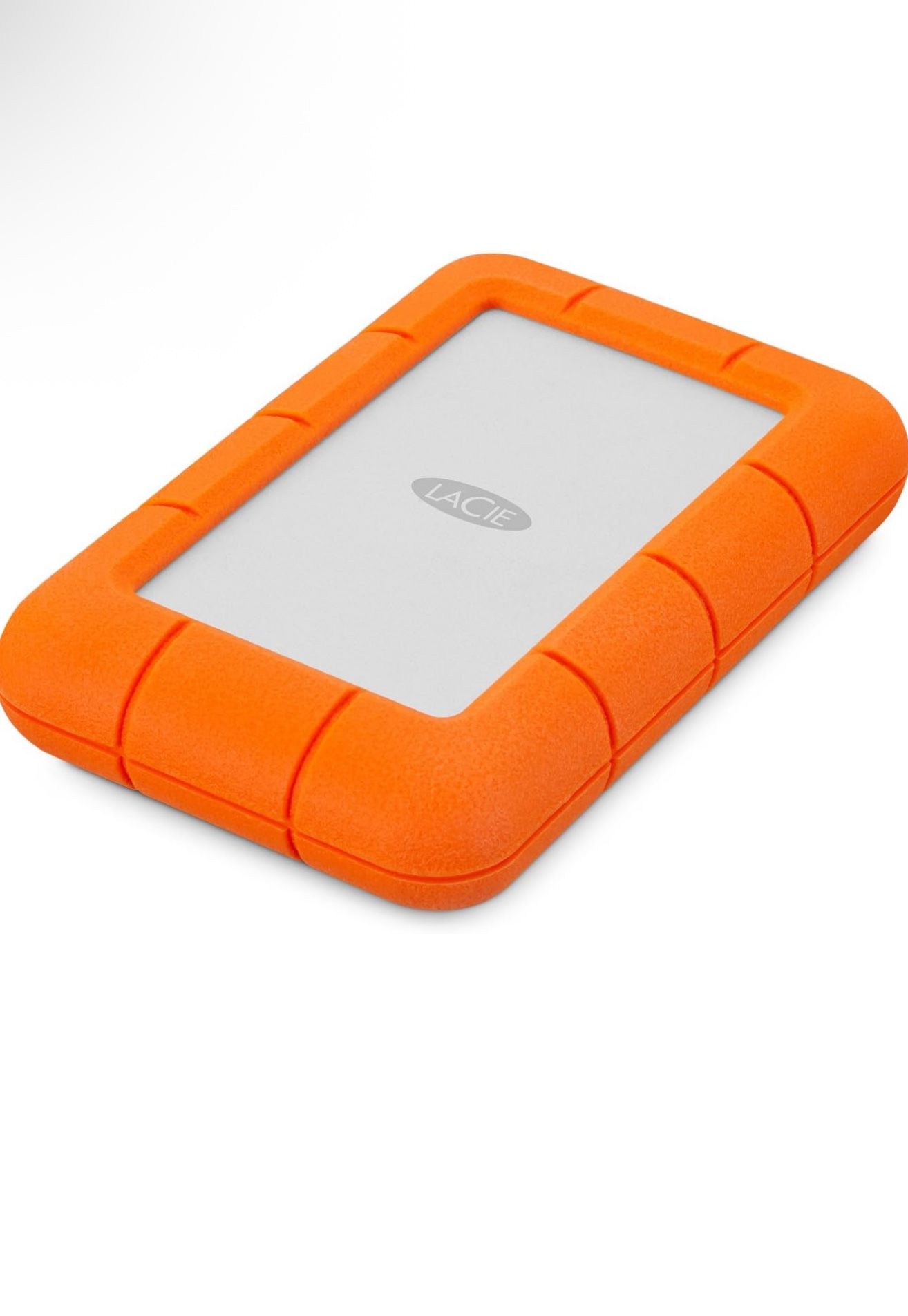 LaCie Rugged 5TB Portable External HDD - USB 3.0/2.0 Compatible, Shock/Dust/Rain Resistant for Mac & PC, Orange, Grey