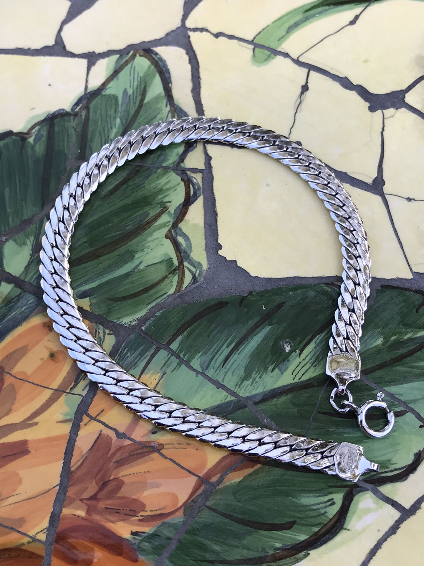 Sterling silver 8” bracelet 13 grams .2 inches wide