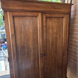 Wood Dresser With Shelves