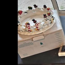 Large Snowman Candle Holder Party Lite