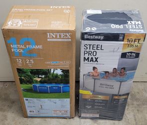 12'x30" Intex $200; 10'x30 Bestway $150
