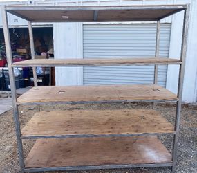 LARGE  SHELVING UNIT - 70” WIDE X 33” IN-DEPTH X 79” (TALL) HEIGHT