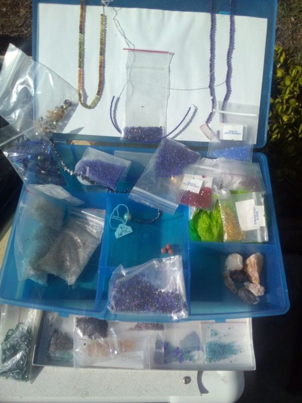 Vintage Czech Beads Natural Amythest Lapis Crystals Citrine Carved Beads