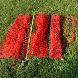 Orange Plastic Fencing 