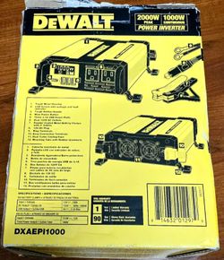 Power Inverter Dewalt 1000-Watt Portable.Triple USB Ports No Low Offers/ Trades, Pls. Meet up in Burien Yes Available