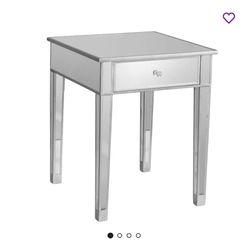 Mirror Top End Table