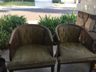 2 Great Condition Wooden Framed Chairs