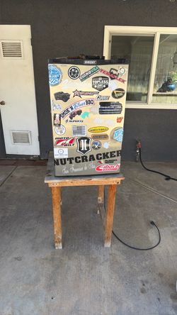 Free mini fridge and table