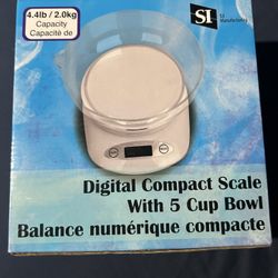 SI Digital Compact Scale With 5 Cup Bowl