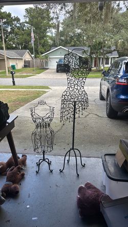 Decorative Wire Dress Form Mannequins Set of 2