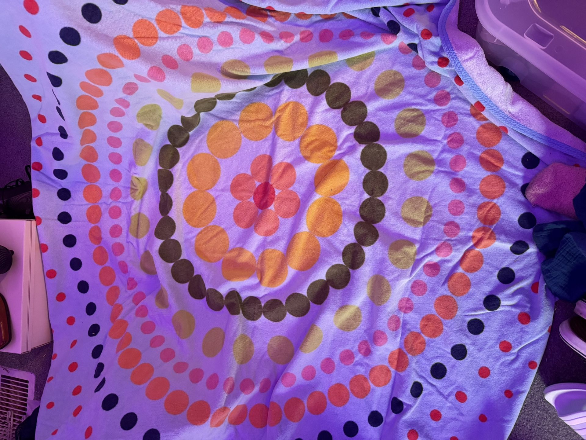 Colorful Polka Dot Circle Blanket
