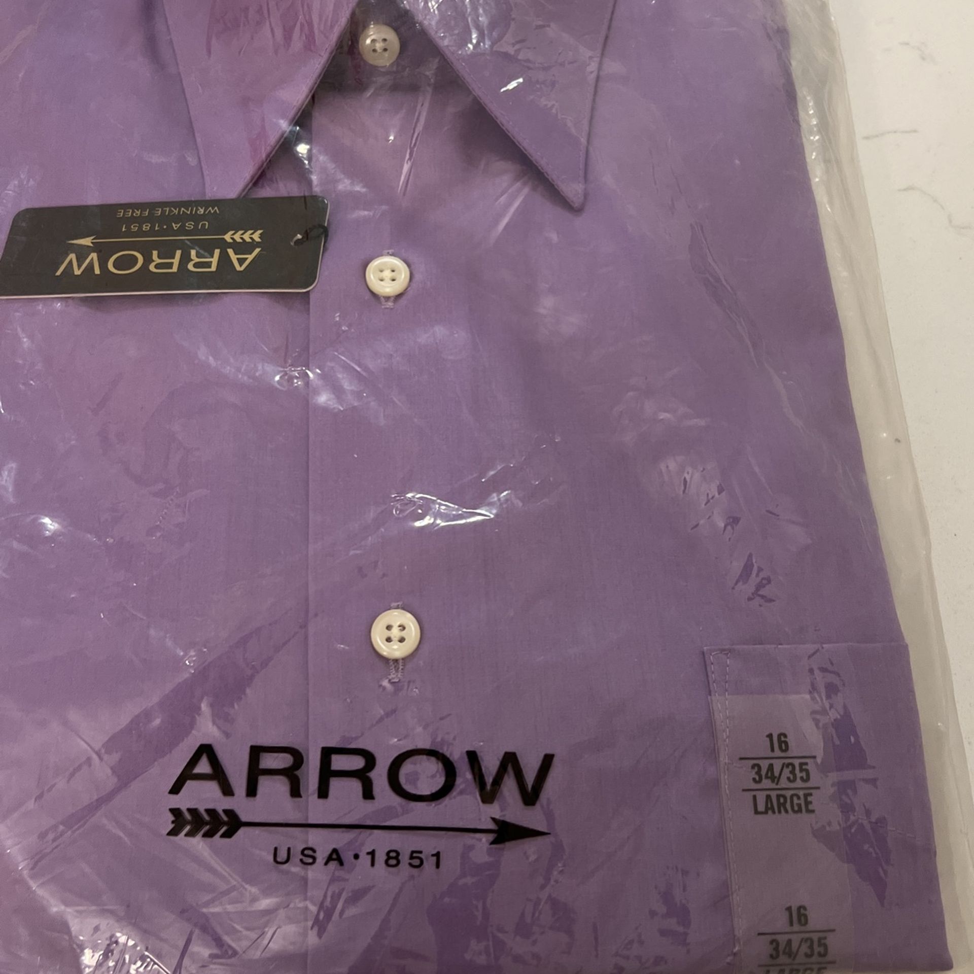 Arrow Purple Dress Shirt 16 34/35