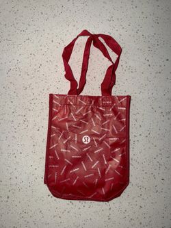 Lululemon Red Logo Tote Bag