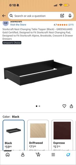 STORKCRAFT NEST CHANGING TABLE TOPPER(BLACK)