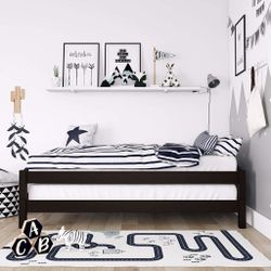 Max & Finn Stackable Beds, Twin Size Frame, Set of 2, Espresso