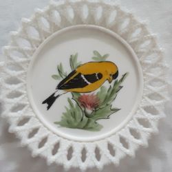 Vintage Handpainted Bird Plate 
