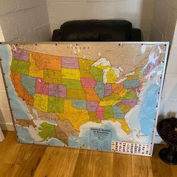 US Map Cork Board