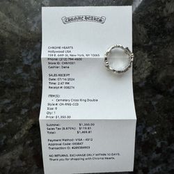 Chrome Hearts Double Cross Ring Size 9