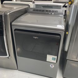 Whirlpool Chrome Shadow 7.4 Cu. Ft. Smart Top Load Electric Dryer
