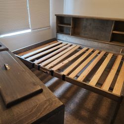 Full Bed Frame - WOOD with Trendle Bed (Twin)