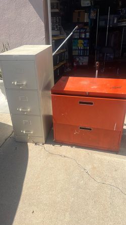 Metal file cabinets