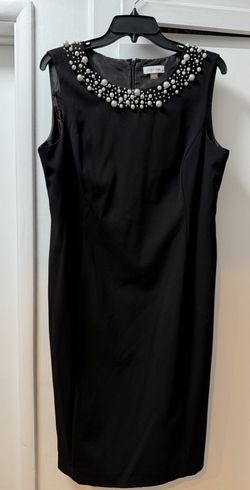 Black Pearl Collar Dress - Size 14