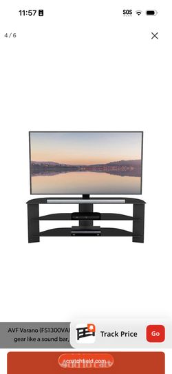 Black television stand