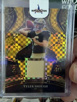 2025 Select Tyler Shough Draft Selections Gold Patch 2/10