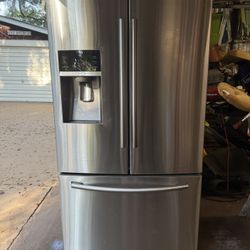 Stainless French Door Standard Depth Refrigerator Double Icemaker