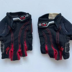 Men’s Specialized Red Black Biking Gloves Size Small