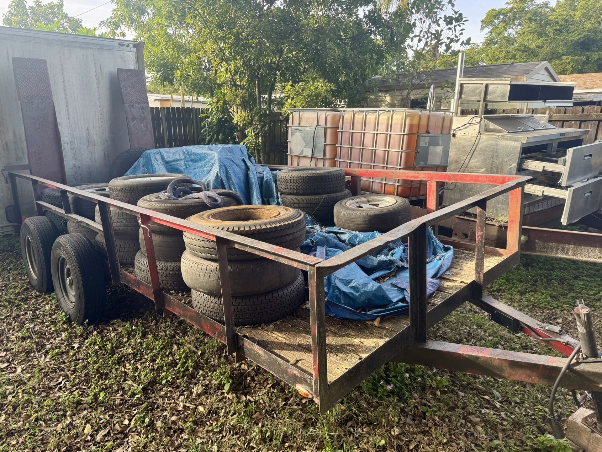 7 X 16 Custom Heavy Duty Trailer With Car/equipment Ramps 7000 Lb Capacity