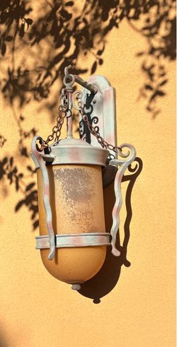 Vintage Wrought Iron Outdoor Wall Lanterns