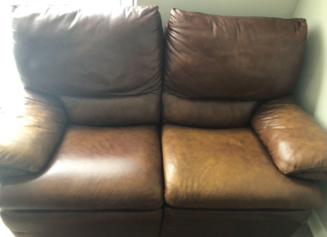 Leather Recliner Loveseat