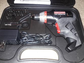 cordless drill charged and ready to go