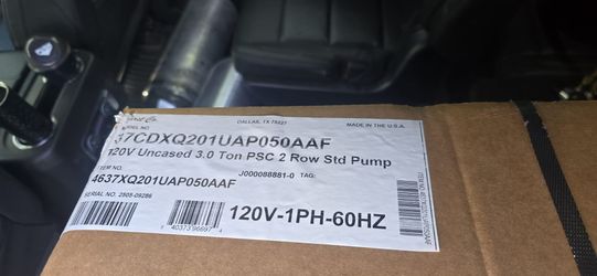 3 Ton AC/HP Horizontal Uncased Ceiling Mounted Fancoil/W Hydronic Heating, 120/60/1 R-410A