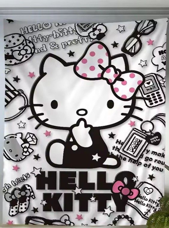 Hello Kitty Cute Cat Wall Tapestry