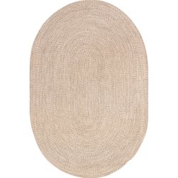 Highland Dunes Oval Braided Area Rug – 6’ x 9’